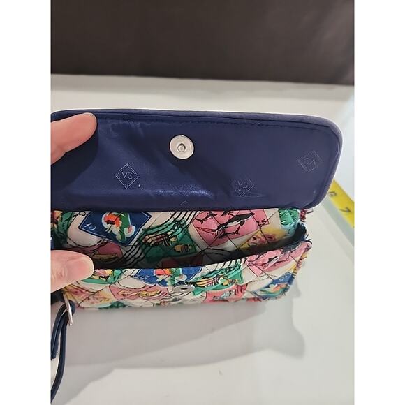 Vera Bradley Crossbody Wristlet Cuban Stamps Small All in One Multicolored - Picture 5 of 11